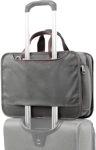 Miniatura 2 de Travelpro Platinum Elite - Maletín de negocios expandible de 16 pulgadas, Gris Vintage, 16 - pulgadas, Platinum Elite - Maletín de negocios