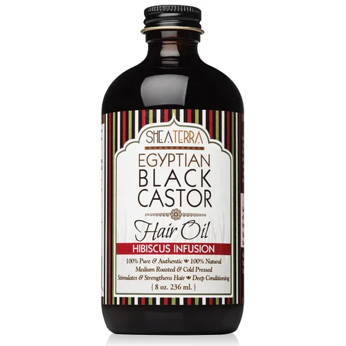 Miniatura 8 de Shea Terra Organics Aceite de ricino negro egipcio para el crecimiento del cabello, argán y alma, tratamiento natural para el cabello, 8 onzas