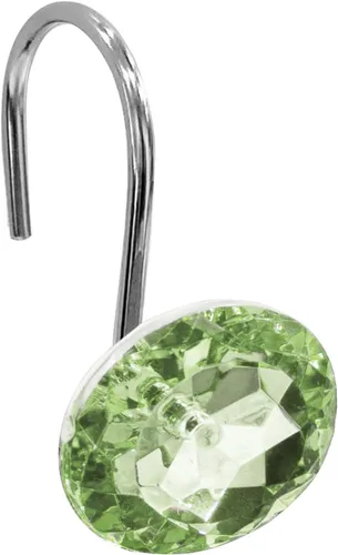 Miniatura 8 de Gibelle Ganchos para cortina de ducha, anillos de cortina de ducha en forma de diamante, ganchos para cortinero de baño, diamantes de imitación