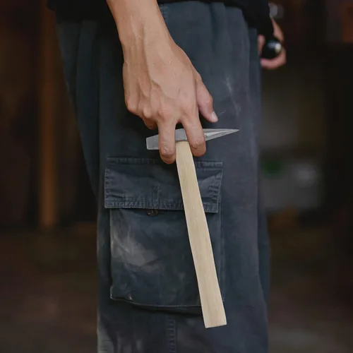 Miniatura 5 de DOITOOL Martillo astillador mango de madera martillo de soldadura herramienta de eliminación de escoria con agarre de reducción para carpintería