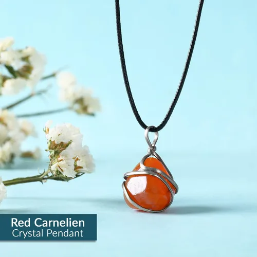 Miniatura 54 de PYOR Collar con colgante curativo de Reiki de cristal, gemas de buena suerte, prosperidad, riqueza, piedras preciosas naturales, collares de buena