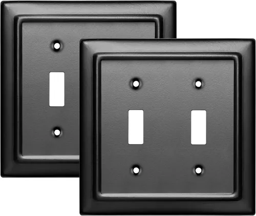 Miniatura 6 de Monarch Abode Placa de Pared de Palanca de 1-Gang, Placa de Pared de Interruptor Individual de Metal Arquitectónico, Placa de Cubierta Decorativa