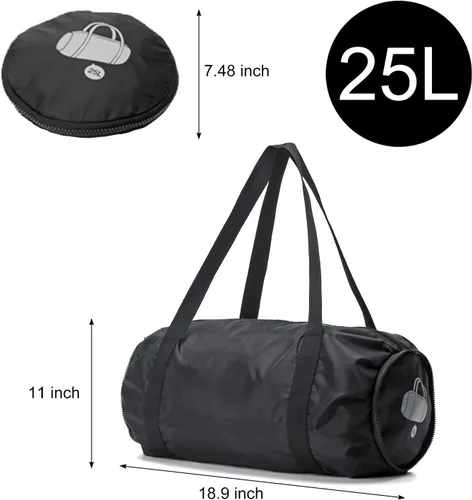 Miniatura 3 de Pequeña bolsa de gimnasio, bolsa deportiva impermeable para mujeres, mini bolsa de lona portátil para hombres, bolsa de entrenamiento plegable
