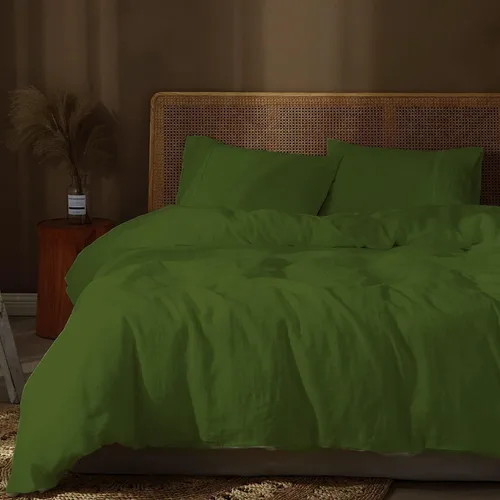 Miniatura 10 de Juego de funda de edredón de 3 piezas con 2 fundas de almohada, 100% algodón, funda de edredón extra larga para cama de tamaño individual/individual