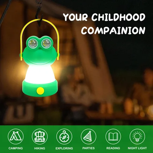 Miniatura 4 de Linterna LED de campamento para niños de 6 años en adelante, luz nocturna alimentada por batería, regalo temático para el día del niño, cumpleaños