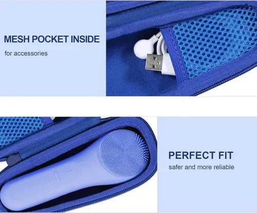 Miniatura 5 de co2CREA Estuche rígido compatible con cepillo de limpieza facial sónico NågraCoola CLIE 2 1 (azul)