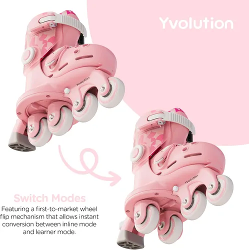 Miniatura 3 de Volution Learner Twista Patines – Patines ajustables 2 en 1 para niños a partir de 2 años – Convierte de patines de tres ruedas a patines en línea