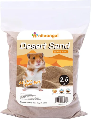 Miniatura 2 de Niteangel Baño de Arena del Desierto para Hámster Baño Sin Polvo o Arena para Baño de Hámster, Chinchillas, Jerbos, Ratones, Degu u Otras Mascotas