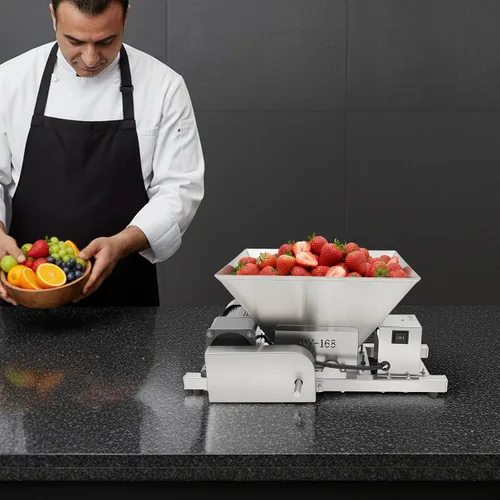 Miniatura 2 de Electric Fruit Crusher 60W Pure Copper Motor - 44LBS/H Stainless Steel Fruit Grinder with 1.06GAL Capacity, Forward & Reverse Control for Wine