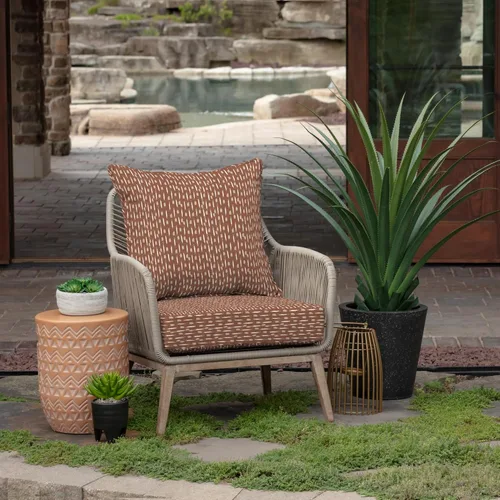 Miniatura 2 de Arden Outdoor Deep Seat Cushion Set, 24 x 24 pulgadas, Cojín para patio resistente al clima, a la lluvia y a la decoloración para silla, sofá y sofá
