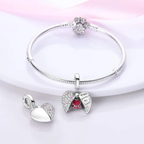 Miniatura 65 de MULA - Dijes de plata de ley 925 para pulseras y collares, colgantes de letras para la familia, cuentas de viaje en avión, dijes de árbol