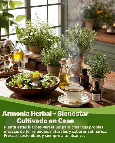 Miniatura 7 de Paquete variado de semillas de hierbas medicinales – 36 semillas de jardín de té de hierbas no transgénicas: manzanilla, lavanda, equinácea