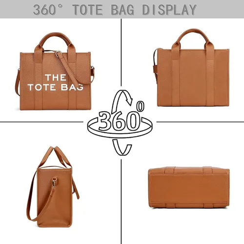 Miniatura 2 de Bolsas de trabajo para mujer, de gran tamaño, de piel sintética, con asa superior, para mujer