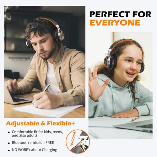 Miniatura 2 de Auriculares Ailihen C8, ligeros y plegables con micrófono para iPhone, iPad, iPod, teléfonos inteligentes Android, computadoras, laptop, Mac, Negro