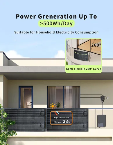 Miniatura 5 de Greenmagic Panel solar flexible de 200 W, 20 V, ultra delgado, ultra ligero, cargador fuera de la red para casas rodantes marinas cabina, furgoneta