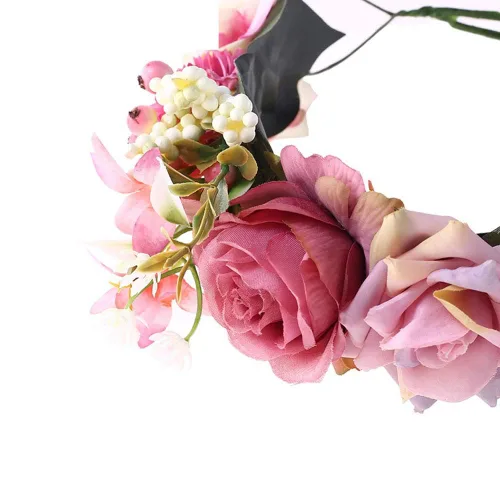 Miniatura 5 de Decoración de baby shower para niñas, tiara ajustable de corona de flores y banda de princesa creciendo, pin de papá, regalos de fiesta rosa