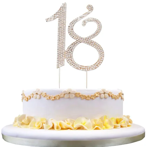 Miniatura 9 de Decoraciones de 60 cumpleaños para mujer, decoración para pastel de 60 años, decoración de pastel de 60 cumpleaños con diamantes de imitación 60