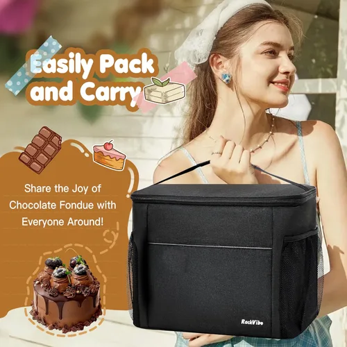 Miniatura 6 de Bolsa de almacenamiento para máquina de fuente de chocolate, compatible con la máquina eléctrica Nostalgia de 3/4 niveles para fondue de chocolate