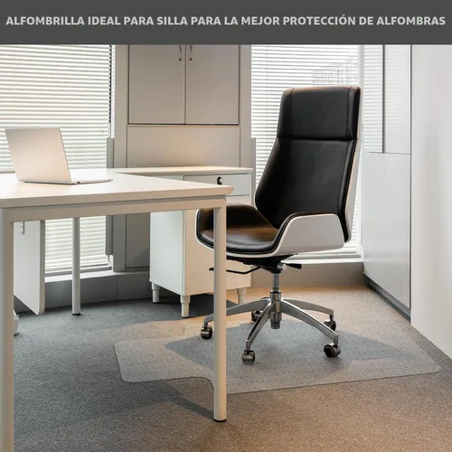 Miniatura 3 de Tapete para silla de alfombra, de pelo bajo (1/4 de pulgada de grosor), protector de alfombra para silla de escritorio de oficina y juegos. Tapete