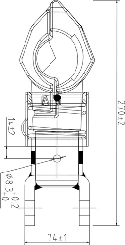 Miniatura 7 de Acoplador de remolque ajustable de 2-5/16 pulgadas con pestillo de gatillo SAE Clase IV 12500 libras para remolque RV, barco, cámper (negro)