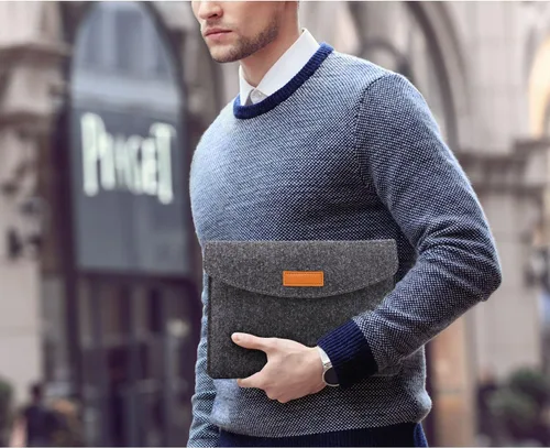 Miniatura 7 de MoKo Bolsa de 7-8 Pulgadas, Funda Protectora de Feltro para Tablet Portátil Compatible con iPad Mini (A17 Pro) 8.3" 2024, iPad Mini 6/5/4/3/2/1, Gris