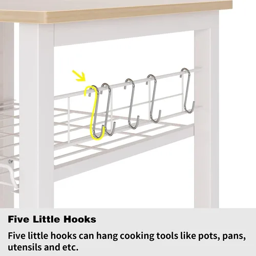 Miniatura 8 de SogesPower Estante de almacenamiento de 3 niveles para cocina, soporte para microondas, organizador de almacenamiento de utilidad, estante