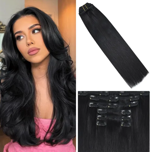 Miniatura 37 de WindTouch - Extensiones de cabello humano Remy con pinzas, color rubio decolorado combinado con balayage, para cabello rubio, 2.47 onzas, N.°