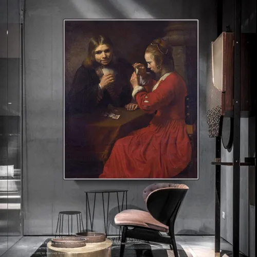 Miniatura 23 de Rembrandt - Kit de pintura de diamantes para adultos, 5D con taladro redondo completo, kit de pintura de diamantes para decoración del hogar