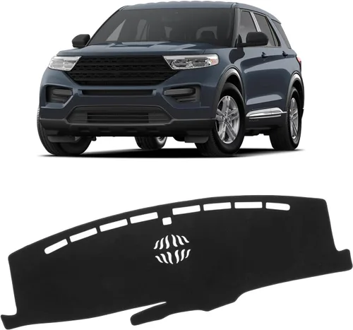 Miniatura 16 de KUST Cubierta negra para tablero de Toyota RAV4 2013-2018 para conducción con mano izquierda, antideslizante, cubierta de tablero de consola
