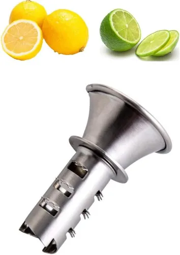 Miniatura 2 de Escariador manual del exprimidor del exprimidor del limón del acero inoxidable, Juicer de mano de la fruta cítrica y vertedor de naranja