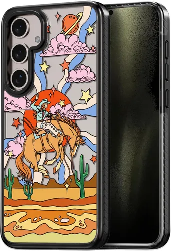 Miniatura 173 de Rosarnnah Funda compatible con Samsung Galaxy S24 Ultra, bonita estética, a la moda, divertida funda con estampado de gatito y gato, duradera a