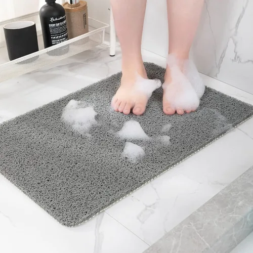 Miniatura 27 de Hargiis - Tapete antideslizante de secado rápido para bañera, piso, baño, ducha, cocina, hogar, hotel (color blanco, 24 x 24 pulgadas)
