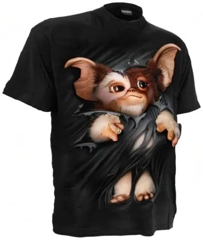 Miniatura 5 de WB Studio - Gremlins - Gizmo - Camiseta con estampado frontal Negro