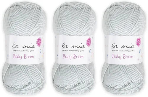 Miniatura 22 de 1 madeja La Mia Baby Boom, hilo acrílico 100% antipilling para tejer y ganchillo para tejer y ganchillo, 3.53 oz (3.5 onzas) / 820.2 ft
