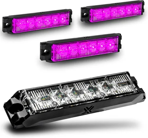 Miniatura 25 de LAMPHUS NanoFlare - Luz de advertencia estroboscópica de 5 pulgadas y 6 W, color blanco ámbar, luz de advertencia estroboscópica para parrilla