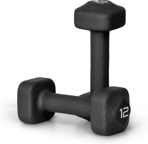 Miniatura 13 de Tone Fitness Pares de Mancuernas de Pesas de Neopreno con Cabeza Cuadrada Antirrodamiento Múltiples Opciones Azul
