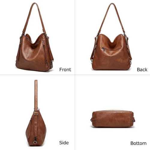 Miniatura 6 de Smith Sursee Bolsos de mano y mochila para mujer, bolsas grandes tipo hobo, bolsa de mano, bolsa cruzada, bolsa de hombro, bolsa de mano, juego de 3