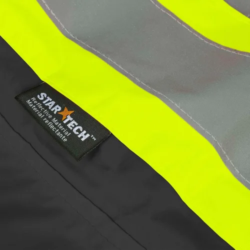 Miniatura 11 de Pioneer Hi Vis Traje de Lluvia Ligero Impermeable de Seguridad - Equipo de Lluvia Reflectante para Trabajo para Hombres y Mujeres Negro