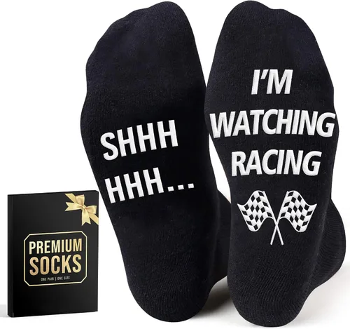 Miniatura 16 de VICRAZY Coche de Carreras, Calcetines de Coche Deportivo para Hombres, Mujeres - Regalos de Fórmula 1, Calcetines de Carreras, Rellenos de Media