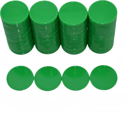 Miniatura 18 de SmartDealsPro Juego de 100 contadores de aprendizaje de plástico opaco de 1 pulgada Mini fichas de juego de fichas de póquer con caja de Blanco