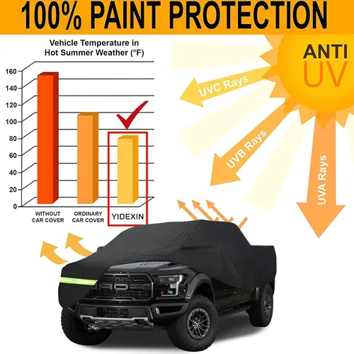 Miniatura 6 de Fundas impermeables para automóvil Ford F150 F250 F350 Raptor pickup Super Crew Cab de 5 pies y 8 pies de largo caja de caja de caja de camión 190T