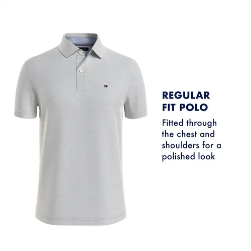 Miniatura 6 de Tommy Hilfiger Men's Short Sleeve Cotton Pique Flag Polo in Regular Fit