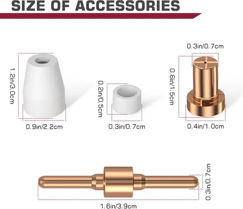 Miniatura 8 de Cortador de plasma y 110 piezas de consumibles de corte de plasma PT31 Fit