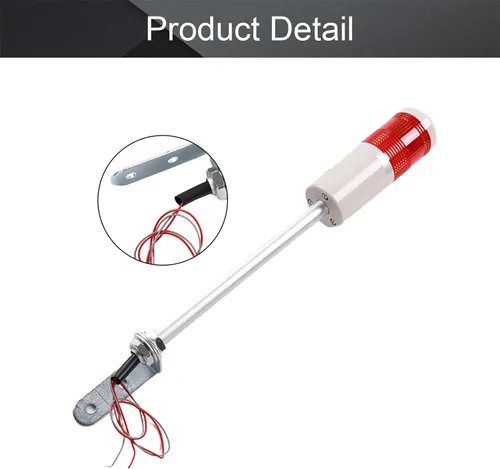 Miniatura 4 de Othmro 1 unids bombilla de advertencia industrial señal torre lámpara plástico piezas electrónicas siempre en luz sin sonido rojo 24 V 3 W 24V 3W