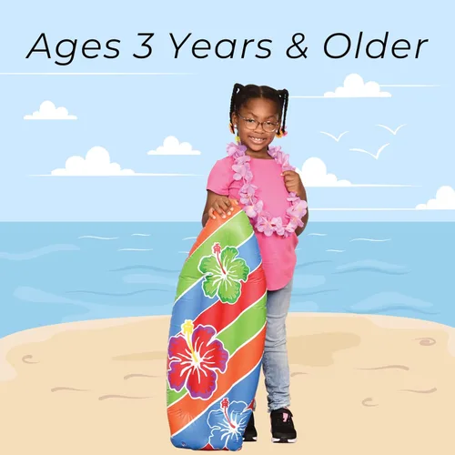 Miniatura 5 de US Toy One grande inflable Surf Board Luau Decoración Tema playa piscina Juguete, 36 pulgadas, Multicolor