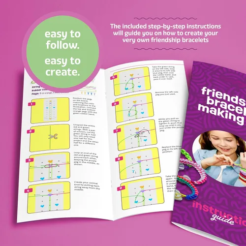 Miniatura 4 de Pretty Me Kit de fabricación de pulseras de la amistad para niñas, manualidades para niñas, fabricante de pulseras de cuerda, regalos para niños