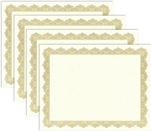 Miniatura 7 de Geographics Optima Gold - Papel de certificado de premio en blanco con sellos de lámina dorada, 8.5 x 11 pulgadas, sello de 1.75 pulgadas