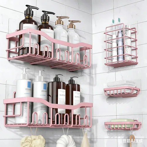 Miniatura 15 de EUDELE - Organizador de Ducha Adhesivo, Paquete de 5 Organizadores de Baño de Acero Inoxidable Resistente a la Oxidación con Gran Capacidad