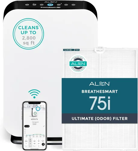 Miniatura 11 de Alen Purificador de aire BreatheSmart 75i HEPA con filtro puro para habitaciones grandes de hasta 2800 pies cuadrados - Perfecto para sala de estar