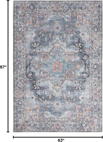 Miniatura 124 de Nourison Home New Concept - Alfombra lavable de 6 x 9 pies, fácil de limpiar, no se desprende, para dormitorio, sala de estar, comedor y cocina
